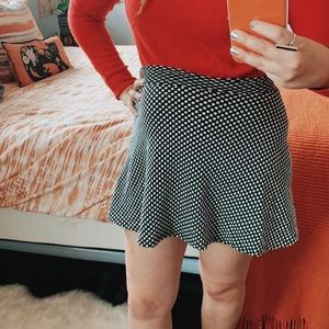Polka Dot Skater Mini Skirt